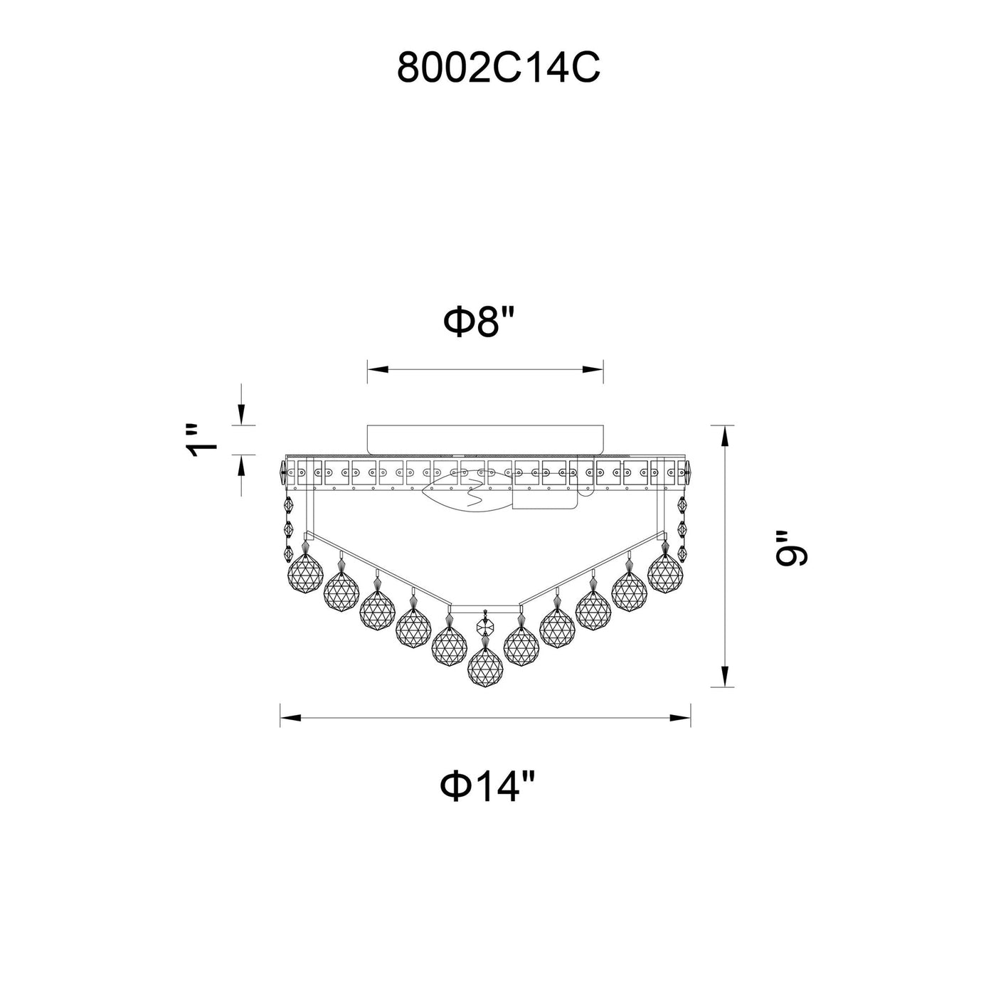 Luminous 4 Light Chrome Flush Mount Ceiling Fixture