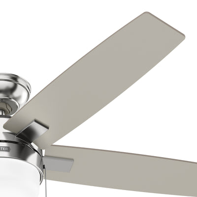52 inch Anisten Brushed Nickel Ceiling Fan with LED Light Kit and Pull Chain