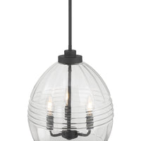 15.25'' Miravelle Matte Black 3 Light Pendant