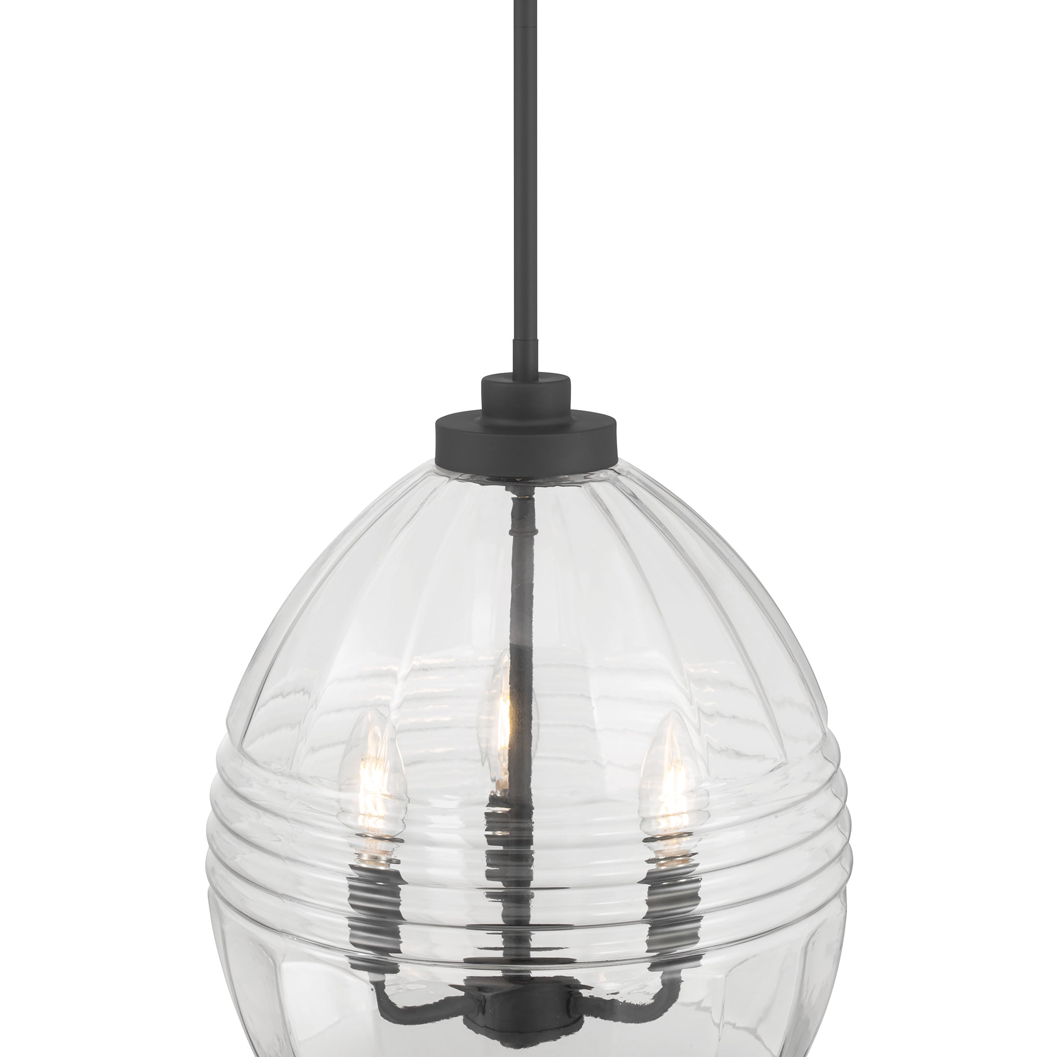 15.25'' Miravelle Matte Black 3 Light Pendant