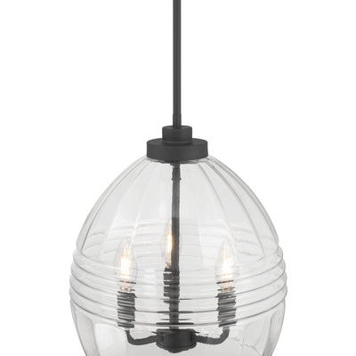 15.25'' Miravelle Matte Black 3 Light Pendant