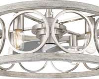 22 inch Haven Fandelier Brushed Nickel Ceiling Fan with Light Kit and Handheld Remote
