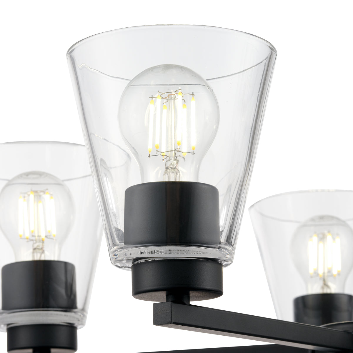 15'' Strayhan Matte Black 5 Light Chandelier