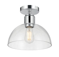 9'' Knightsdale ChromeClear 1 Light Semi-Flush Mount
