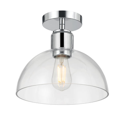 9'' Knightsdale ChromeClear 1 Light Semi-Flush Mount