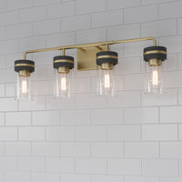 28'' Marbridge Vintage Brass 4 Light Bath Vanity