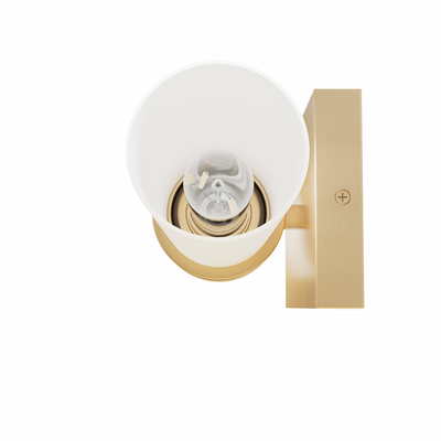 Lenlock 22-inch 2-light Alturas Gold Vanity Light with Cased White Glass