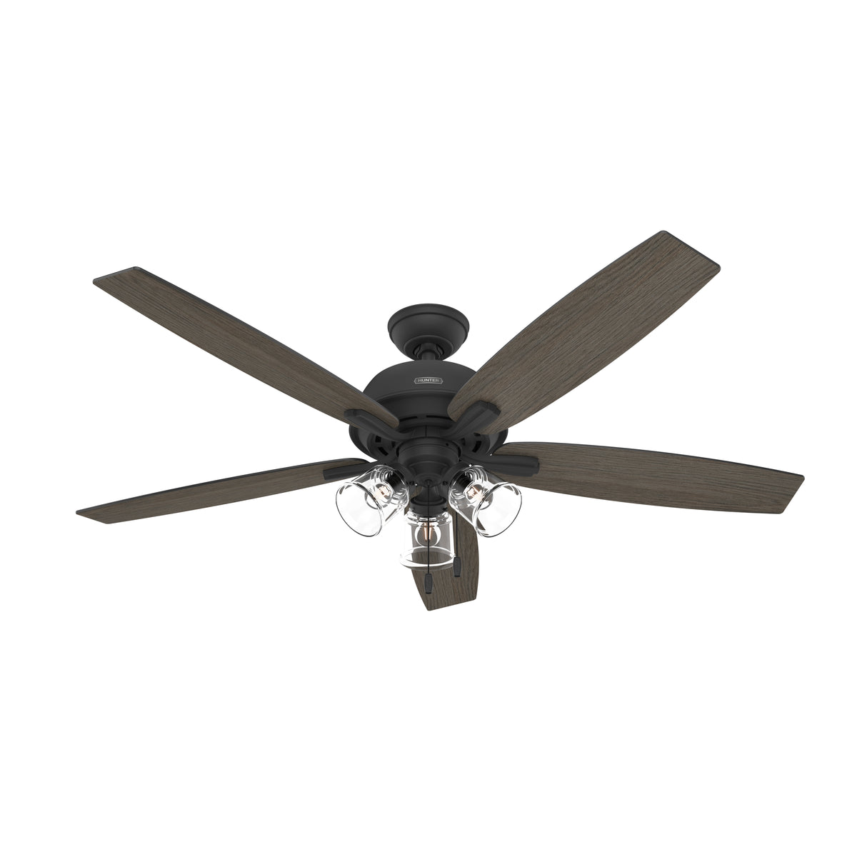 60 inch Dondra ENERGY STAR® Matte Black Ceiling Fan with LED Light Kit and Pull Chain
