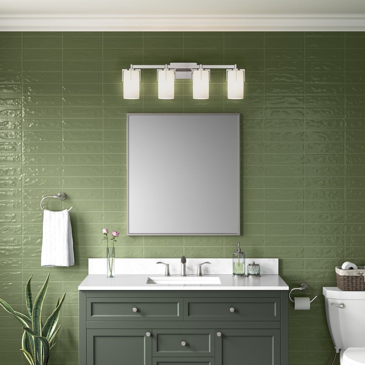 30.5'' Froselle Polished Nickel 4 Light Bath Vanity