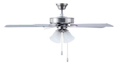 52 Inch Marisella AC Brushed Nickel Indoor Ceiling Fan 5-Blade 4 Lights Reversible