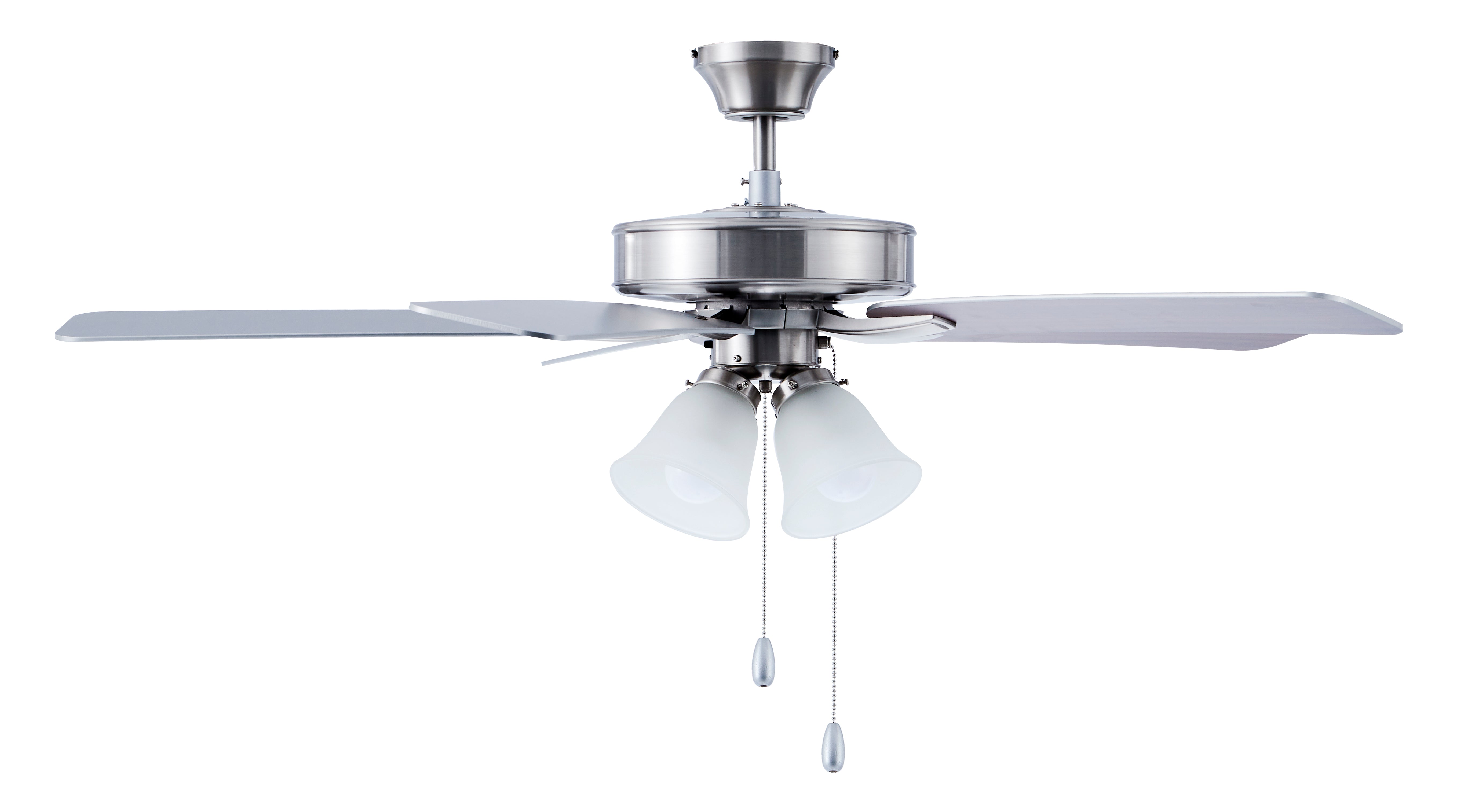 52 Inch Marisella AC Brushed Nickel Indoor Ceiling Fan 5-Blade 4 Lights Reversible