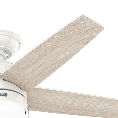 44 inch Bardot Fresh White Ceiling Fan with LED Light Kit and Pull Chain