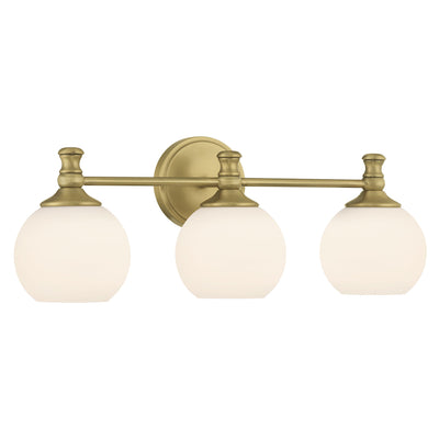 23.5'' Orlisse Vintage Brass 3 Light Bath Vanity