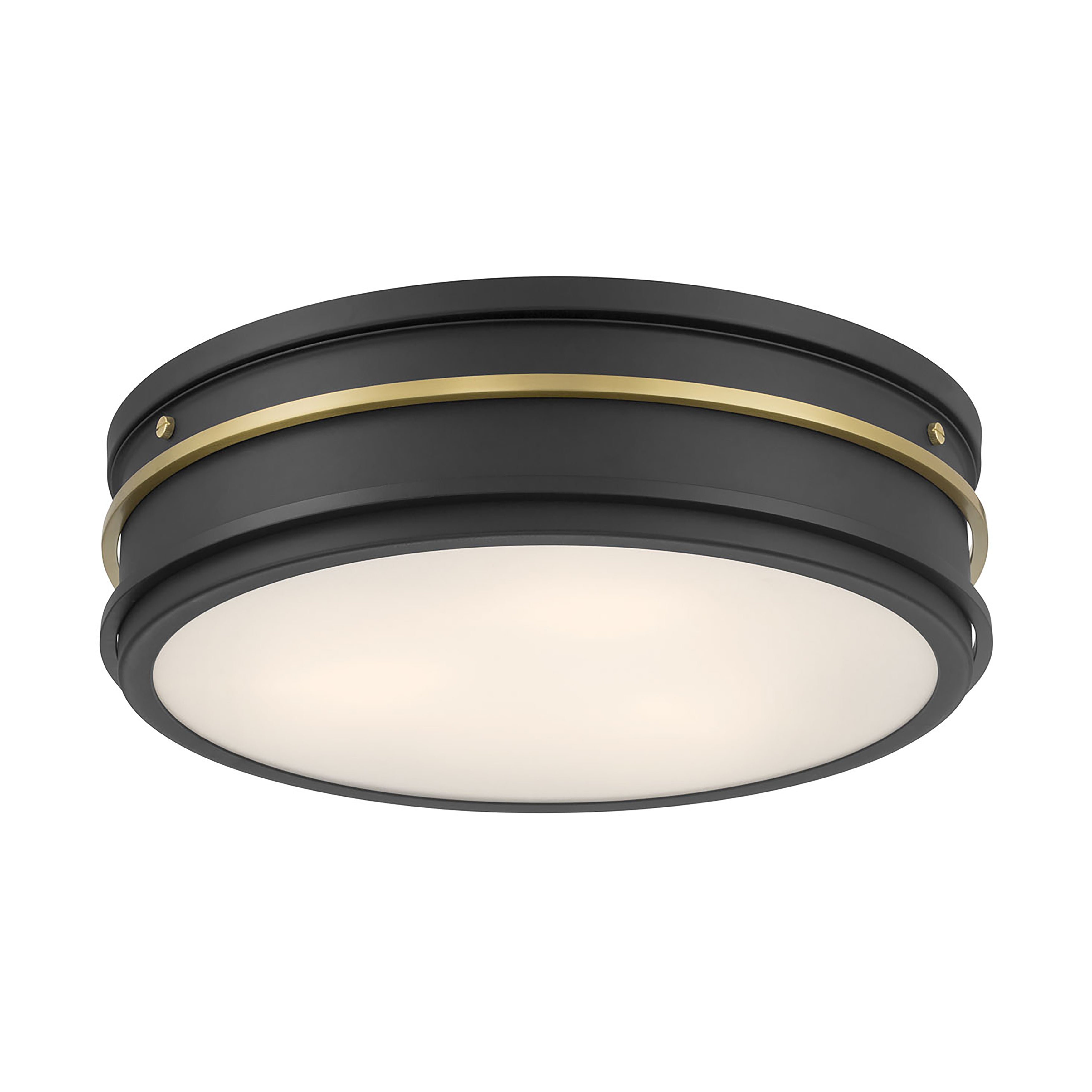 4.5'' Stralara Matte Black 3 Light Flush Mount