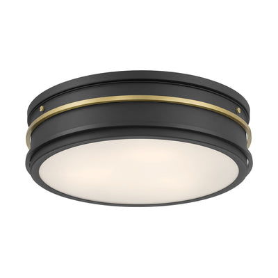 4.5'' Stralara Matte Black 3 Light Flush Mount