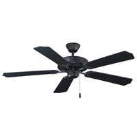52 Inch Royal Star AC Matte Black Indoor Ceiling Fan 5-Blade Reversible