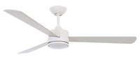 52 Inch DC White Fan with Reversible White Washed Oak Blades and Remote