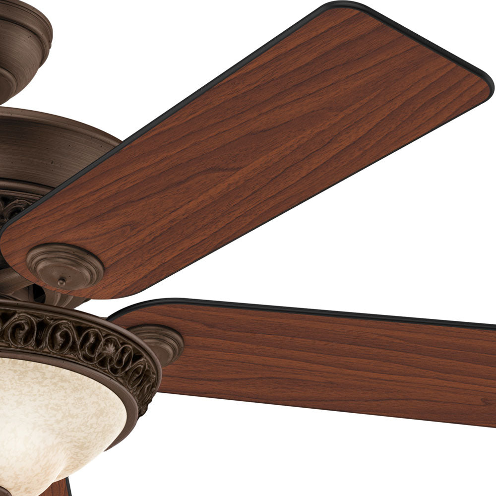 52 inch Italian Countryside P.A. Cocoa Ceiling Fan with LED Light Kit and Pull Chain