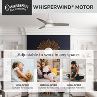 Casablanca 44 inch Wisp Fresh White LED Ceiling Fan Handheld Remote
