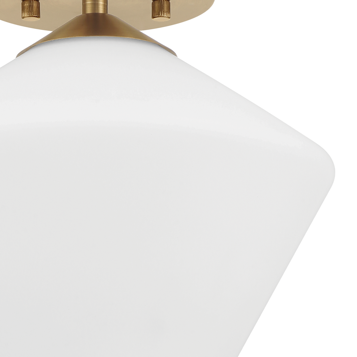 Celestial Valley 10-inch 1-light Alturas Gold Flush Mount Ceiling Light with Cased White Glass
