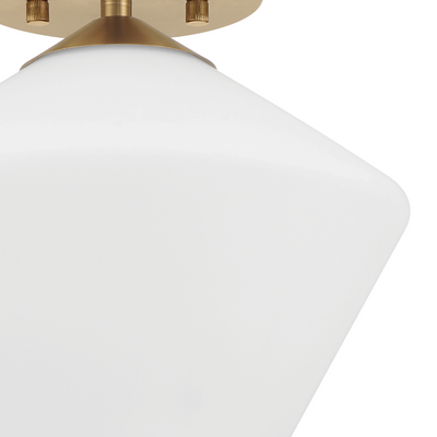 Celestial Valley 10-inch 1-light Alturas Gold Flush Mount Ceiling Light with Cased White Glass