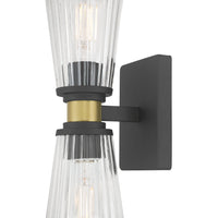 4.25'' Lustria Matte Black 2 Light Wall Sconce