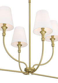 29'' Mairbourne Vintage Brass 6 Light Linear Chandelier
