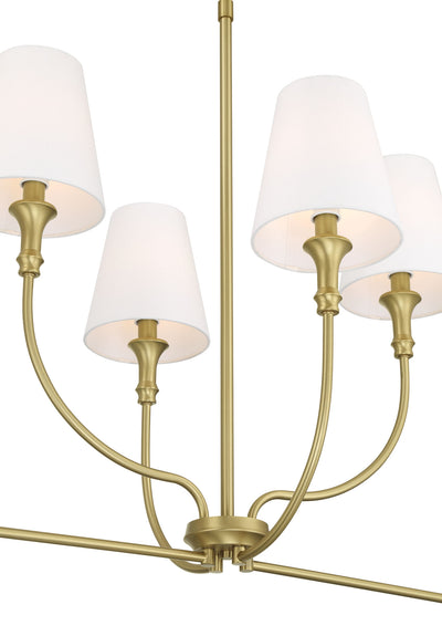 29'' Mairbourne Vintage Brass 6 Light Linear Chandelier