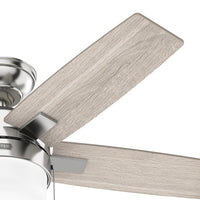 44 inch Anisten Brushed Nickel Ceiling Fan with LED Light Kit and Pull Chain