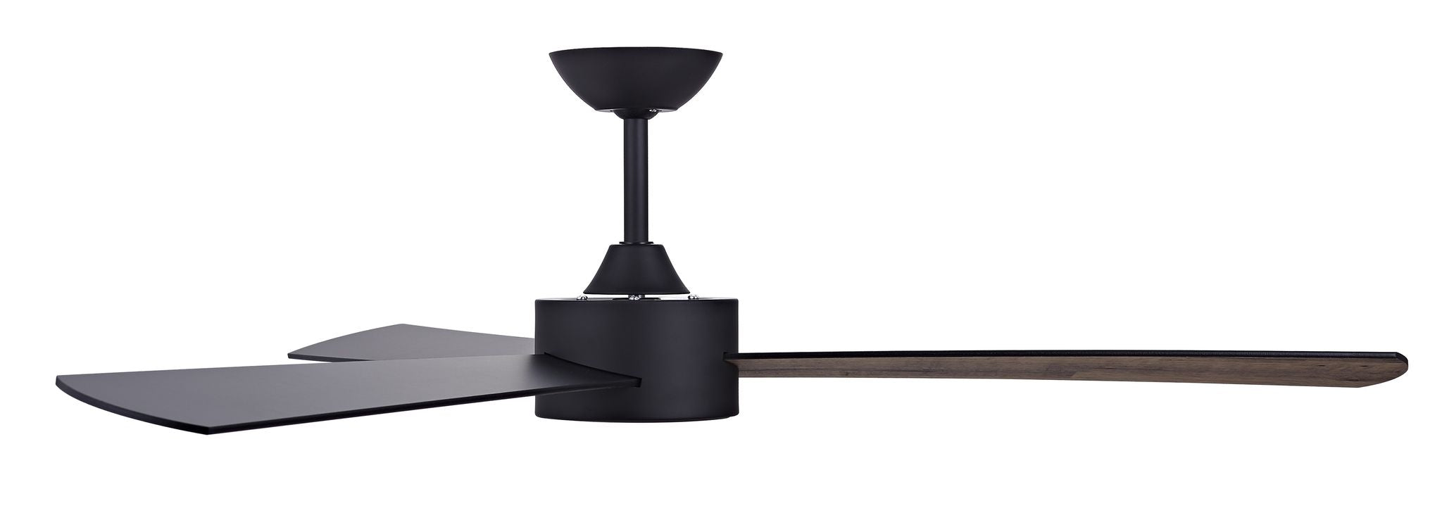 52 Inch DC Black Fan with Reversible Black Oak Blades and Remote