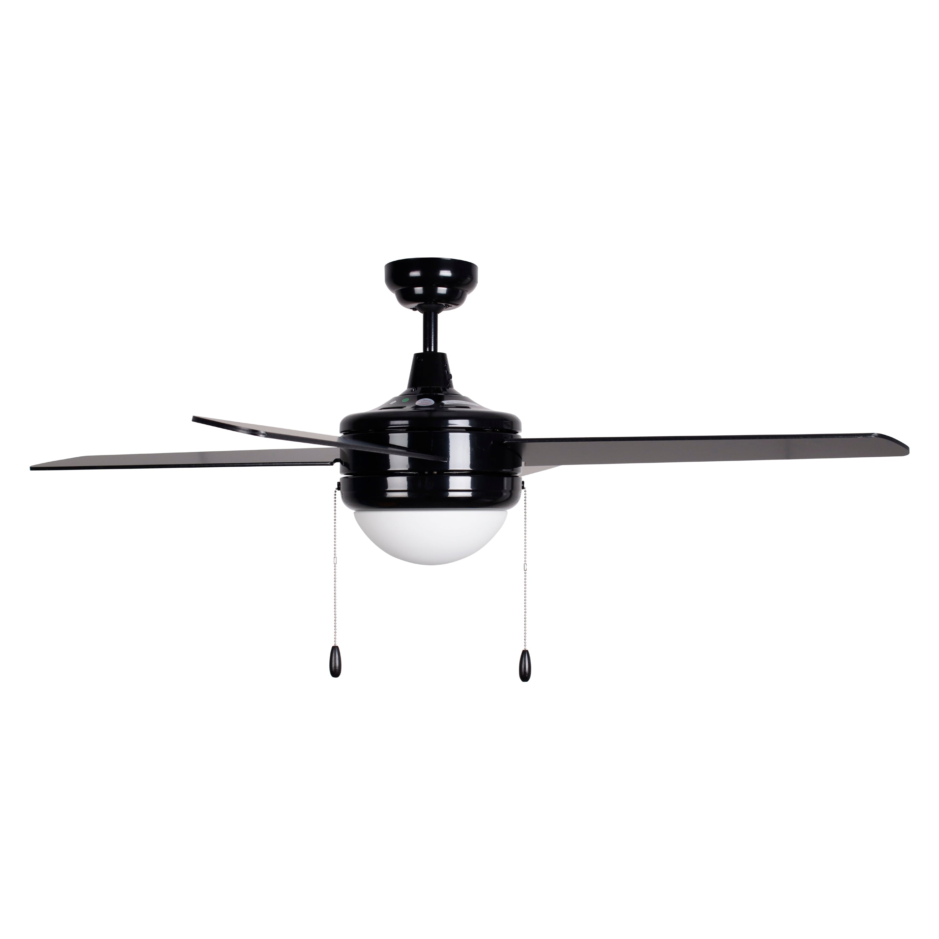 50 Inch Europa AC Black Indoor Ceiling Fan 4-Blade 2 Lights Reversible
