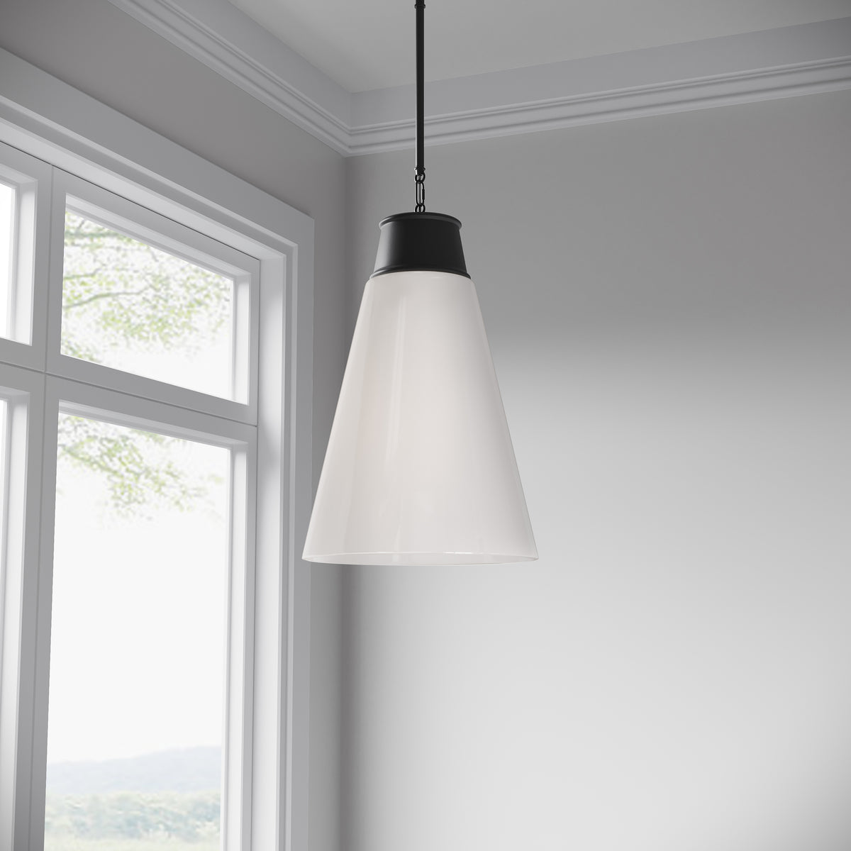 17.5'' Bellaryn Matte Black 1 Light Pendant