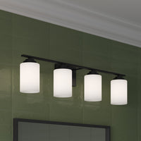 31.13'' Durham Matte Black 4 Light Bath Vanity