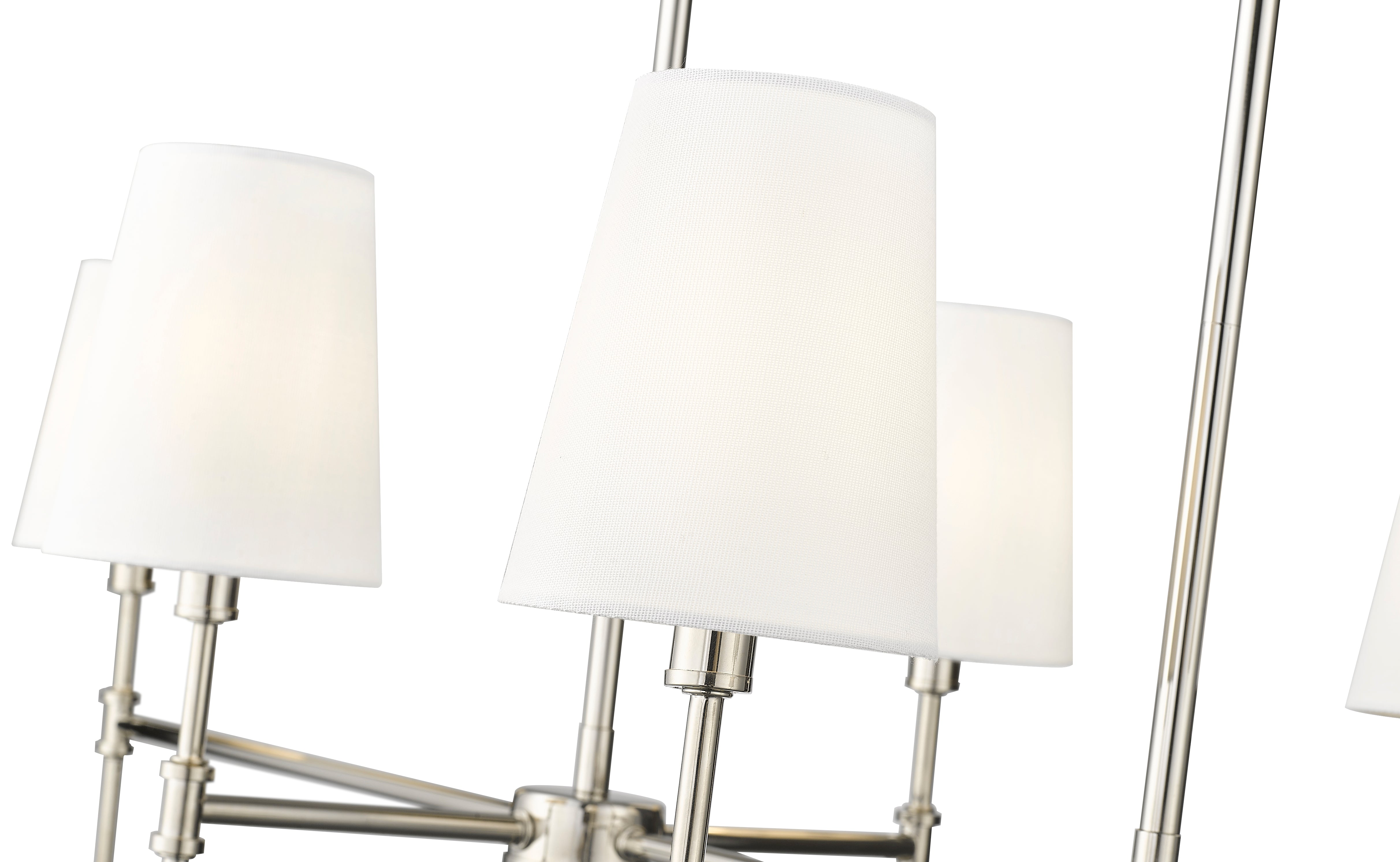 18'' Adorra Polished Nickel 6 Light Linear Chandelier
