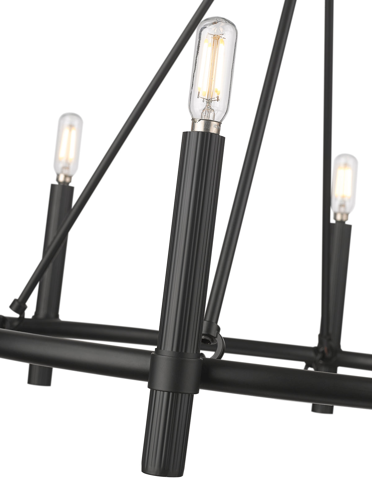 23.25'' Skyva Matte Black 6 Light Chandelier