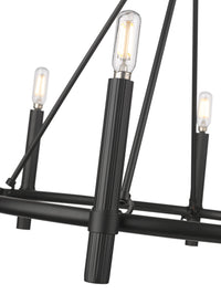 23.25'' Skyva Matte Black 6 Light Chandelier