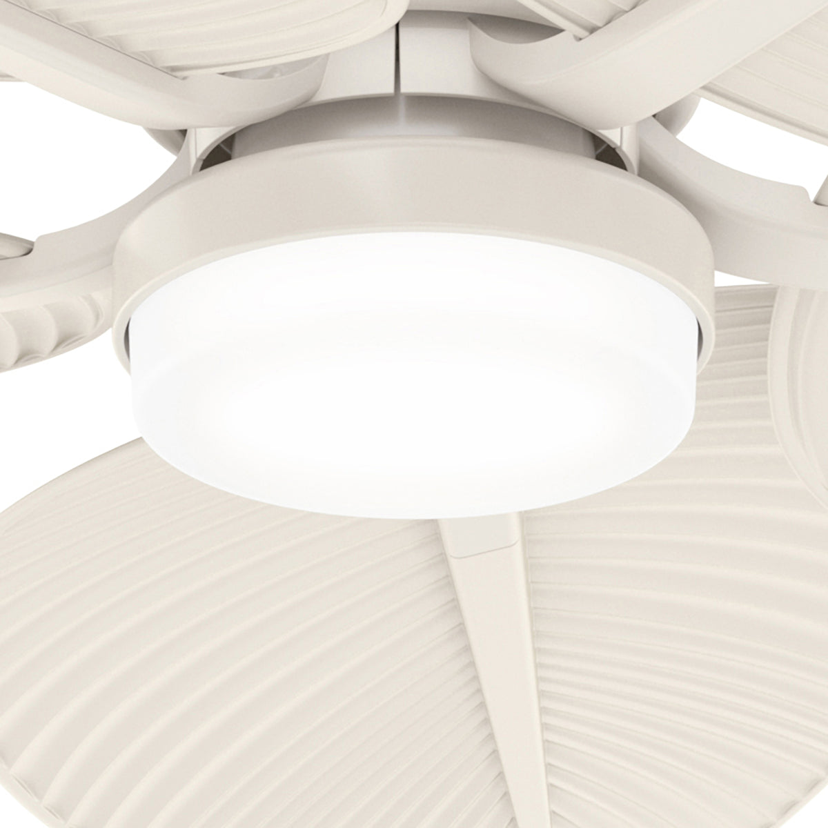 Casablanca 52 inch Coveview ENERGY STAR® Cream Damp Rated Ceiling Fan with LED Light Kit and Wall Control and Handheld Remote