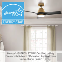 44 inch Aeronaut  Wi-Fi ENERGY STAR® Luxe Gold Damp Rated Ceiling Fan with LED Light Kit and Handheld Remote