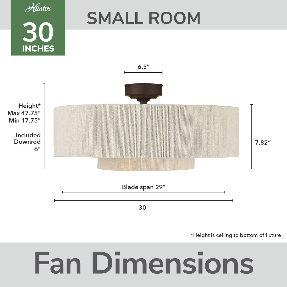 30 inch Brookside Matte Bronze Ceiling Fan with LED Light Kit and Handheld Remote
