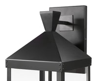 9'' Yates Powder Coated Black 3 Light Wall Sconce
