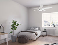 52 inch Bardot Fresh White Ceiling Fan with LED Light Kit and Pull Chain