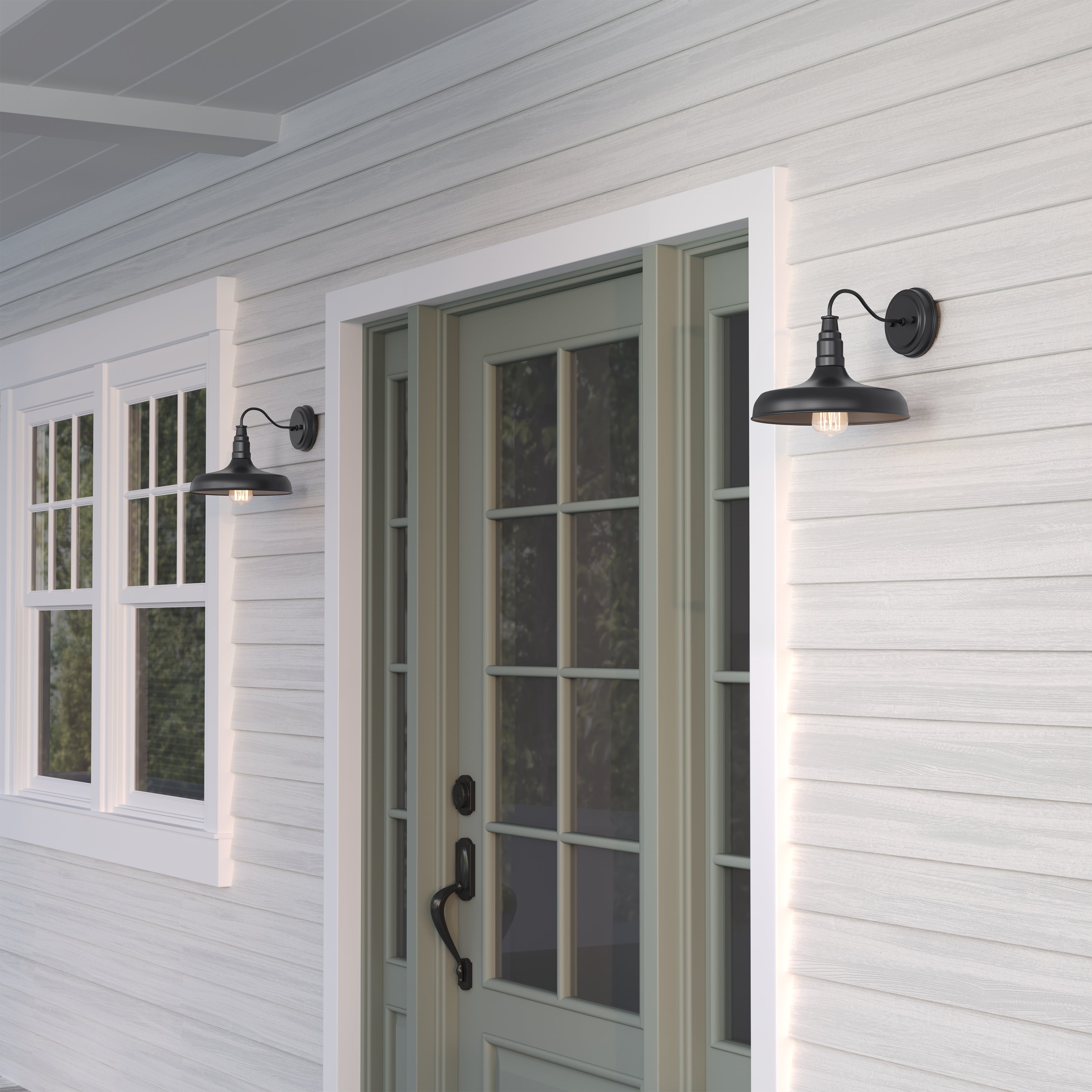 12'' Milltown Powder Coated Black 1 Light Wall Sconce
