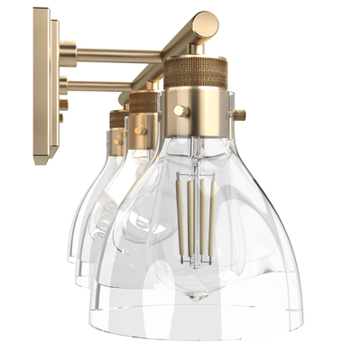 Van Nuys 23.5-inch 3-light Alturas Gold Vanity Light with Clear Glass