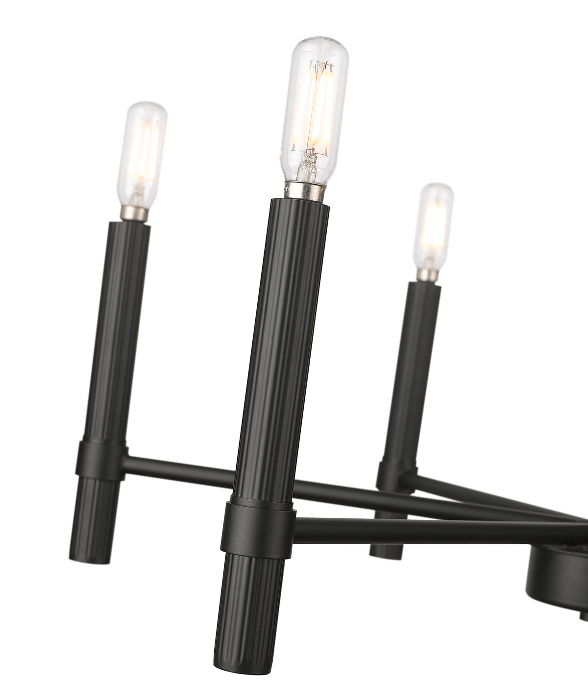 21.25'' Skyva Matte Black 6 Light Chandelier