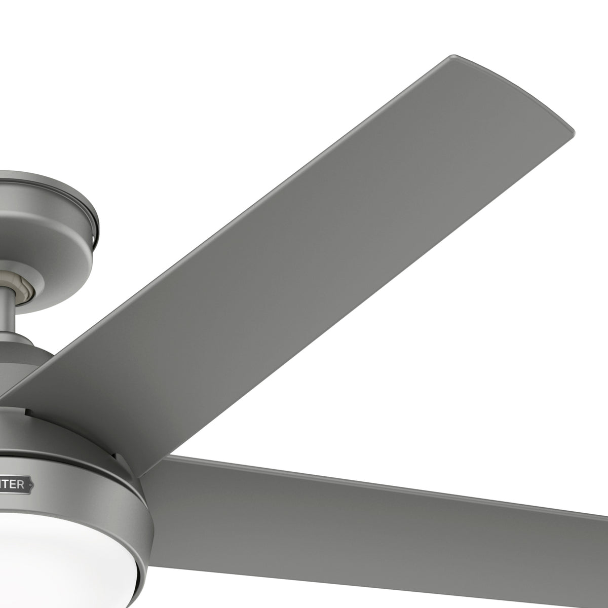 52 inch Skyflow Matte Silver WeatherMax Indoor / Outdoor Ceiling Fan with LED Light Kit and Wall Control