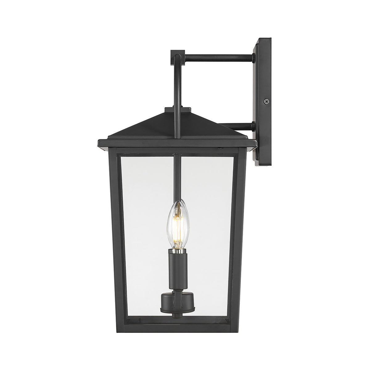 9'' Strathden Powder Coated Black 2 Light Lantern
