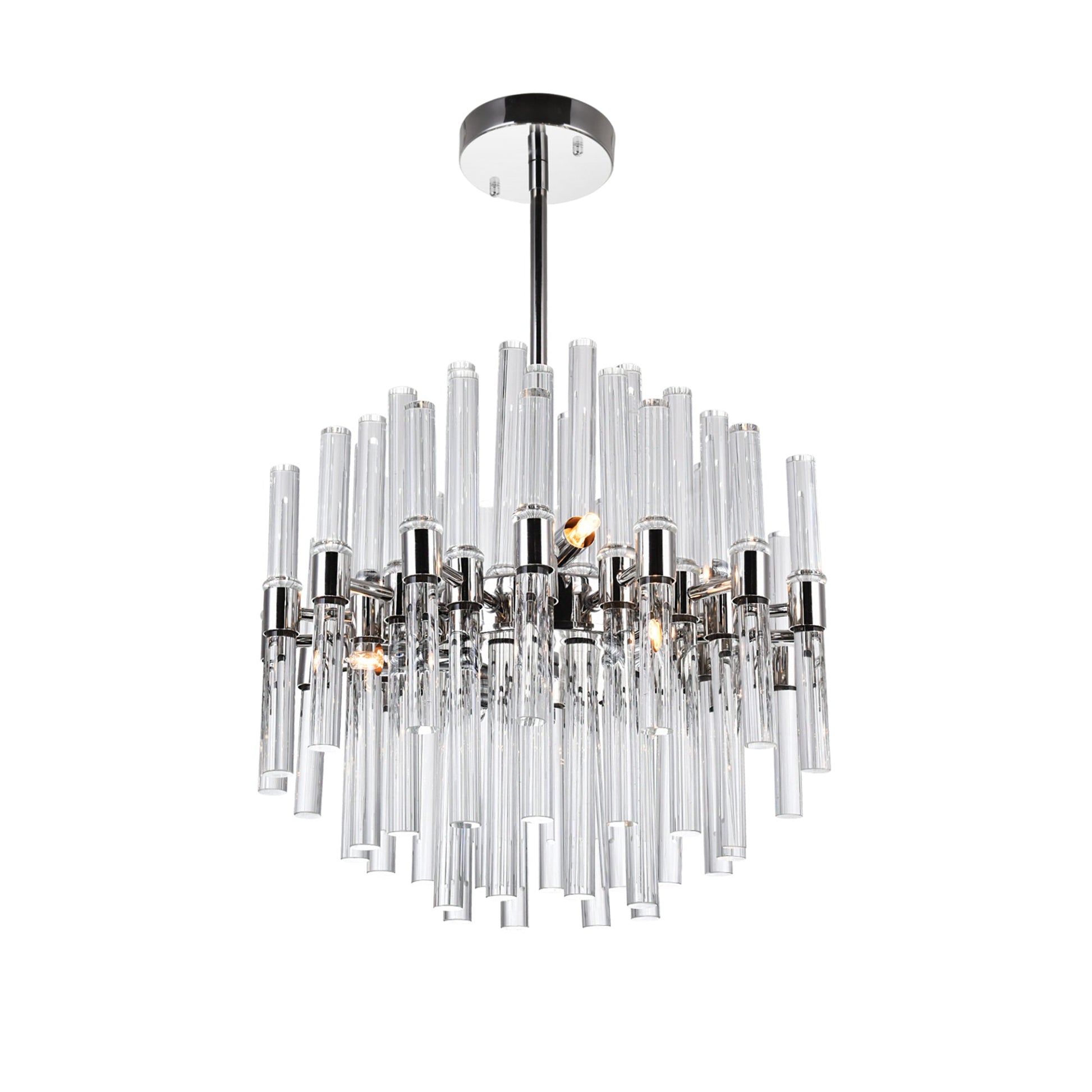 Miroir 8 Light Nickel Chandelier with Polished Finish