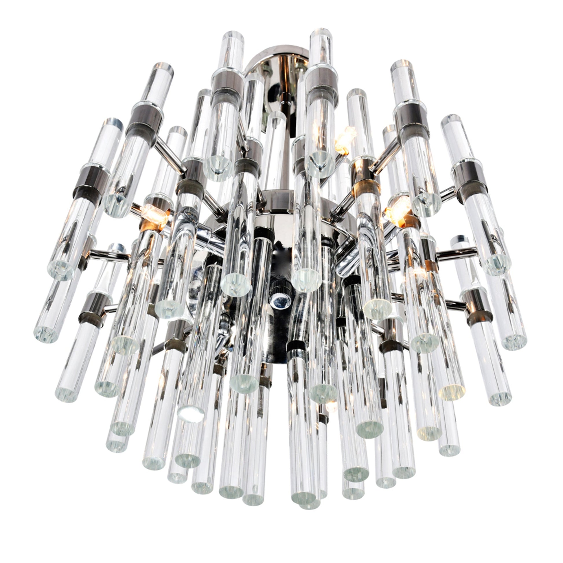Miroir 8 Light Nickel Chandelier with Polished Finish