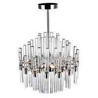 Miroir 8 Light Nickel Chandelier with Polished Finish