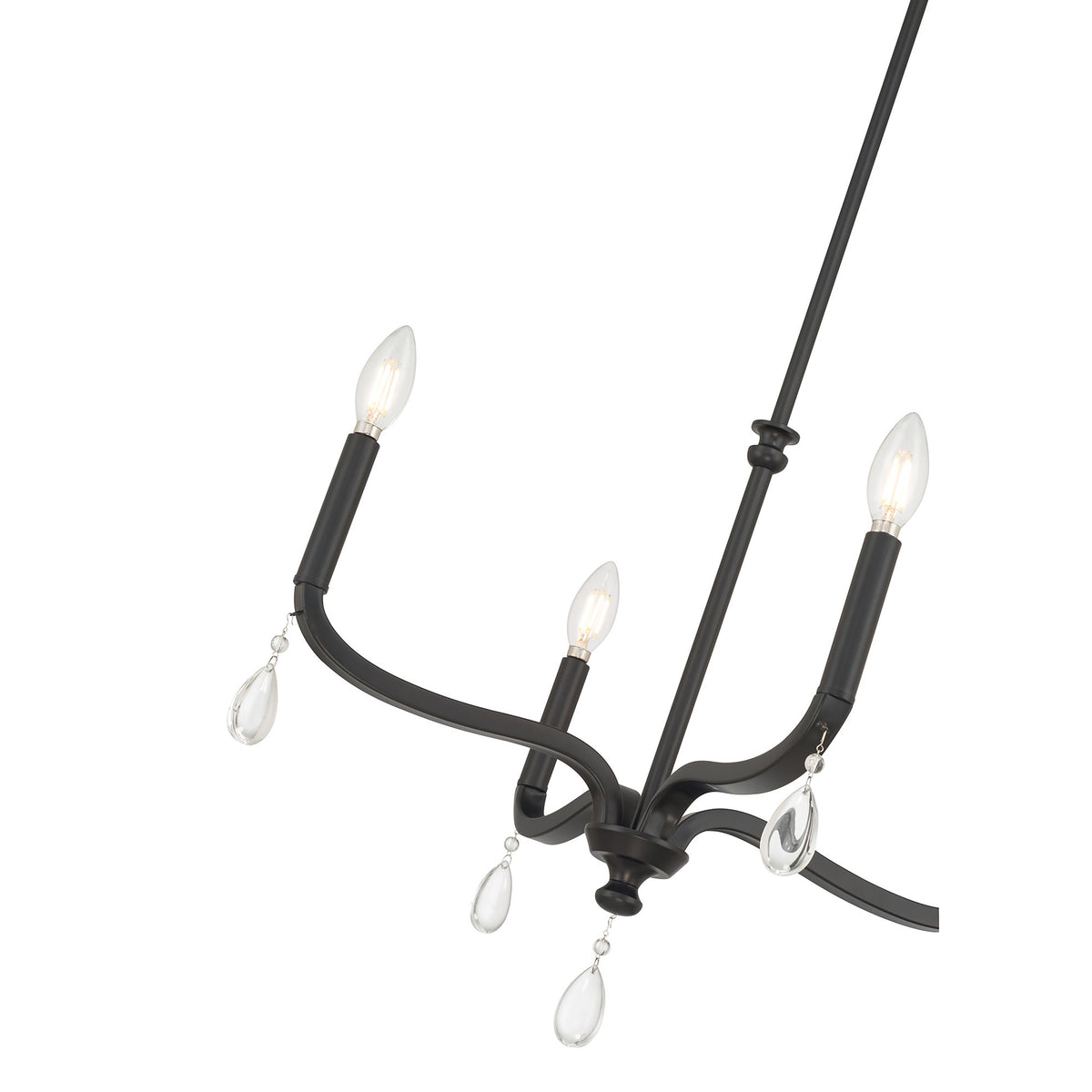 17.5'' Viremont Matte Black 4 Light Chandelier